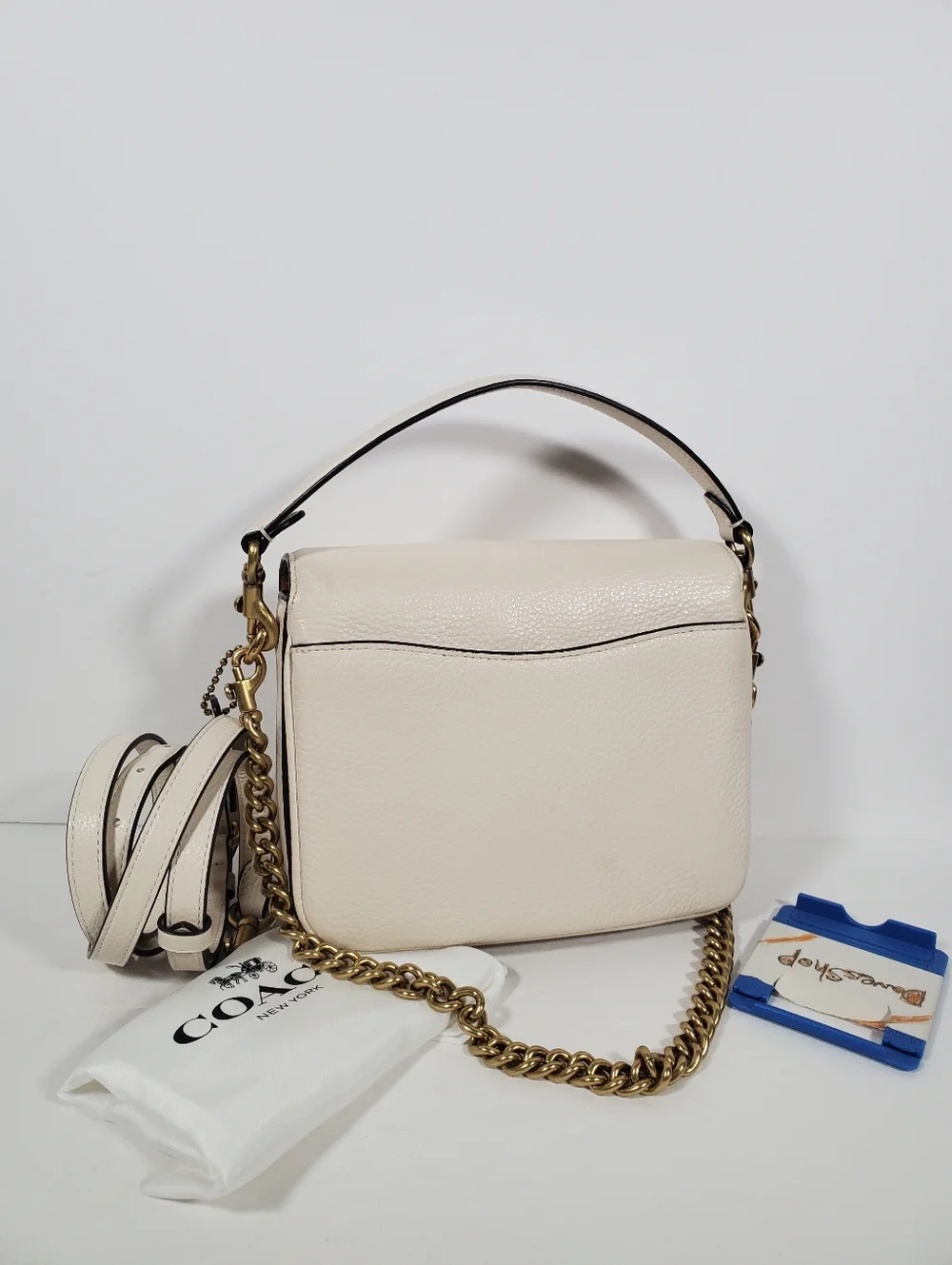 Coach Cassie Pebble Leather 3 Straps Small Top Handle Crossbody Bag NWT